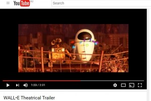 Screen shot of Wall-E (2009) Theatrical Trailer. Click to view on YouTube